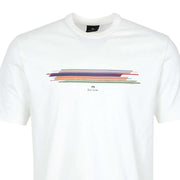 Paul Smith Casual Fit Print Stripe White T-Shirt