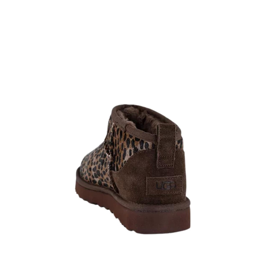 UGG Classic Ultra Mini Leopard Caspian Burnt Cedar Boots