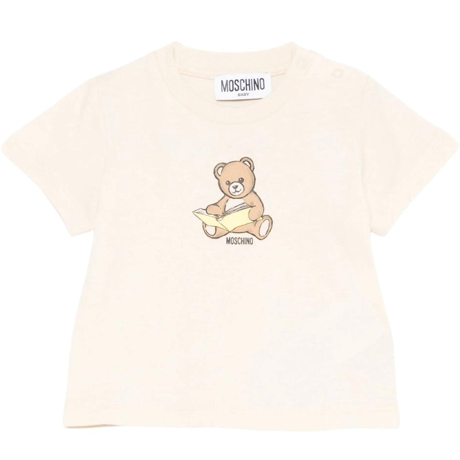Moschino Baby Teddy Bear Print Beige T-Shirt