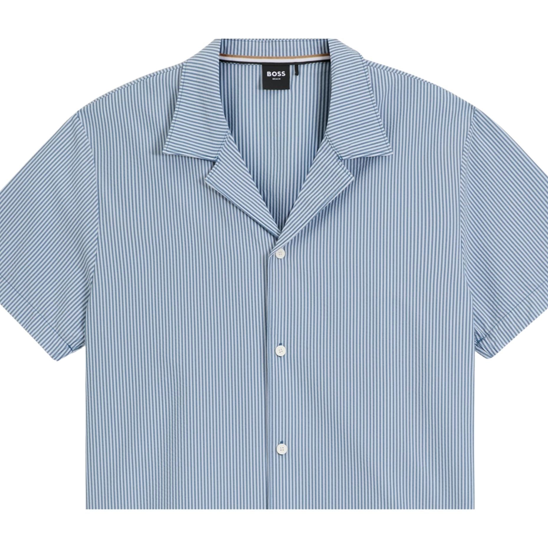 BOSS Regular Fit Light Blue Velvetfish Shirt