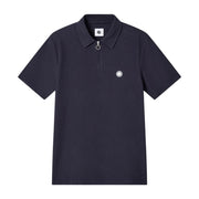 Pretty Green Islington Half Zip Navy Polo Shirt