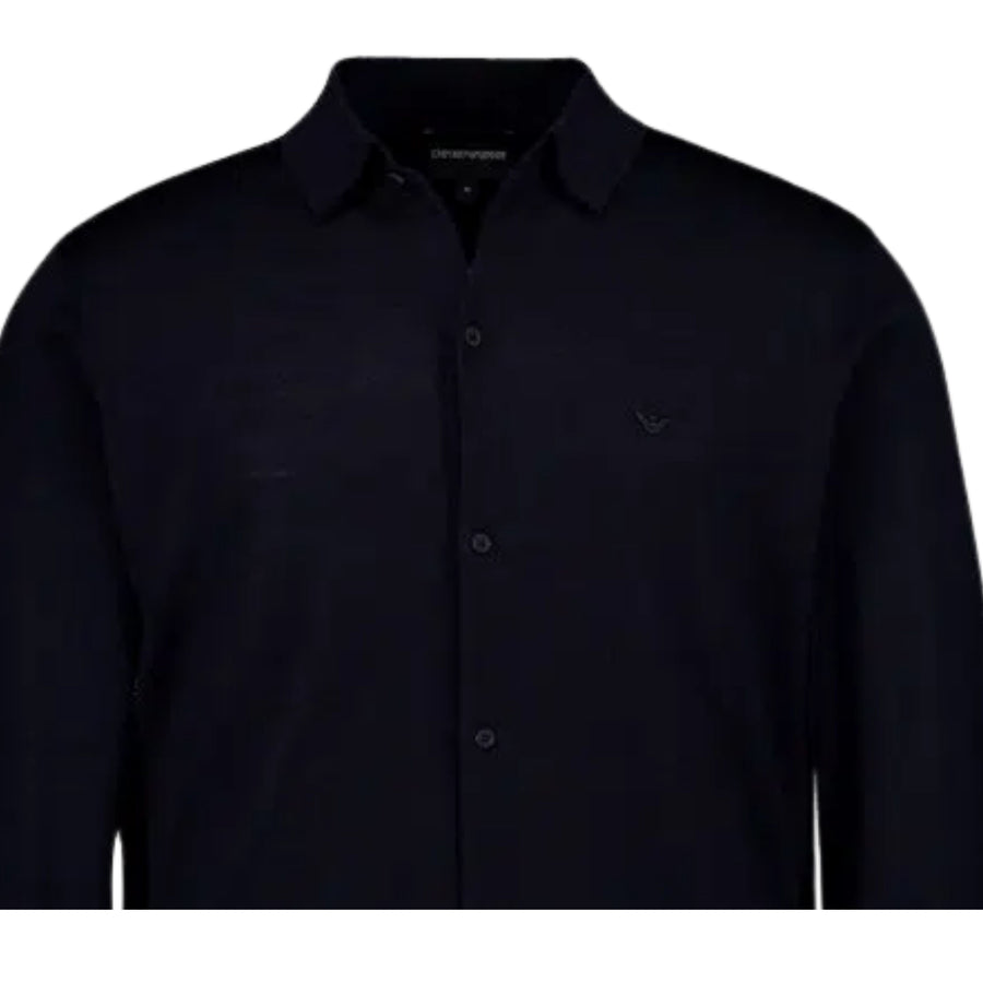 Emporio Armani Eagle Fine Knit Dark Navy Cardigan