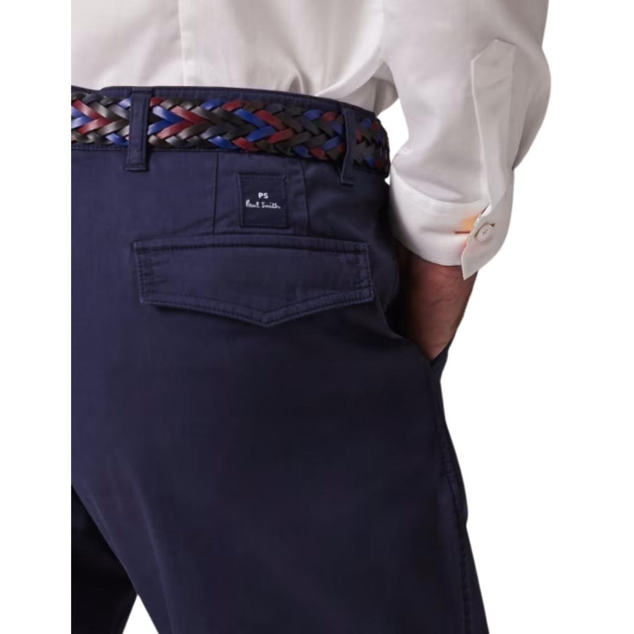 Paul Smith Tapered Fit Stretch Cotton Dark Navy Chinos