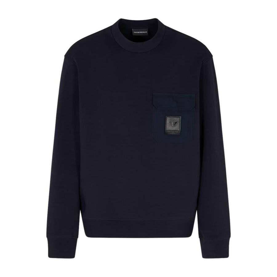 Emporio Armani Logo Patch Dark Navy Sweatshirt