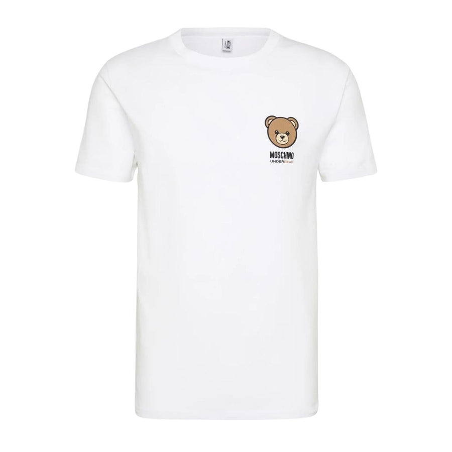 Moschino Underwear Print Bear Logo White T-Shirt