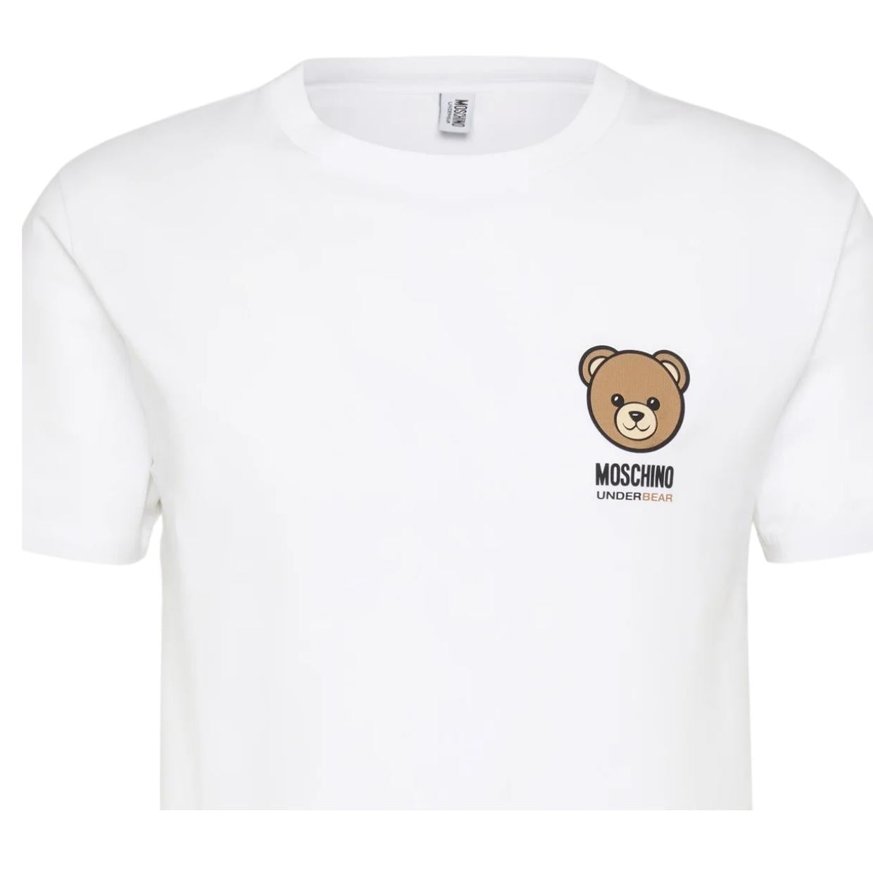 Moschino Underwear Print Bear Logo White T-Shirt