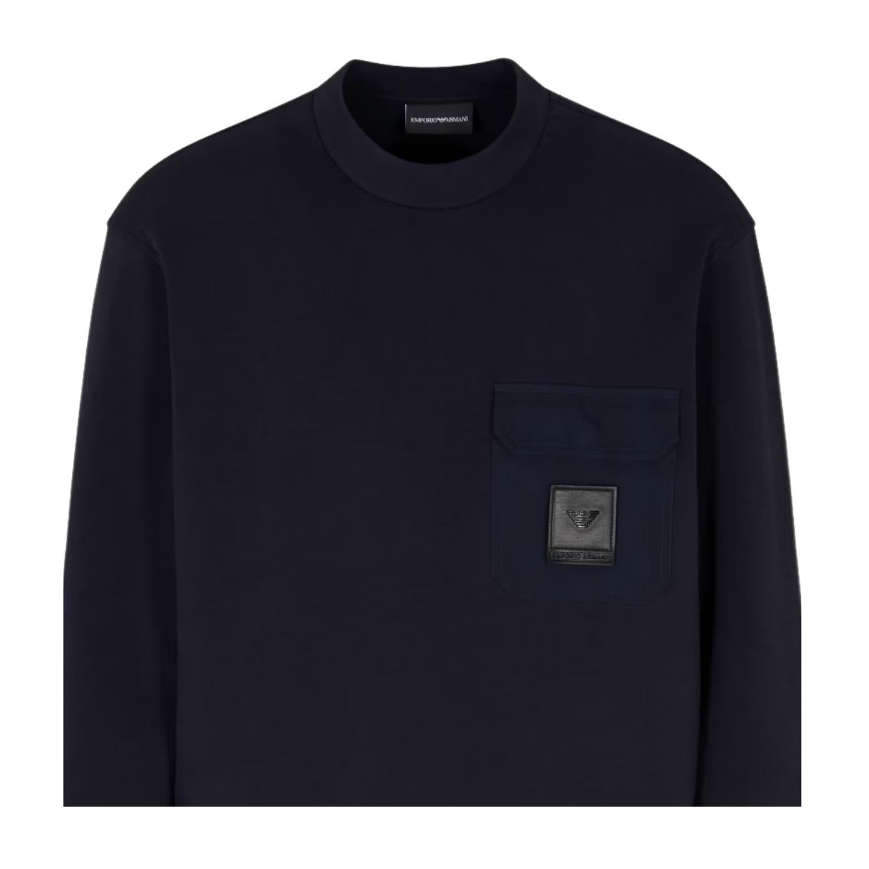 Emporio Armani Logo Patch Dark Navy Sweatshirt
