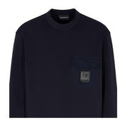 Emporio Armani Logo Patch Dark Navy Sweatshirt