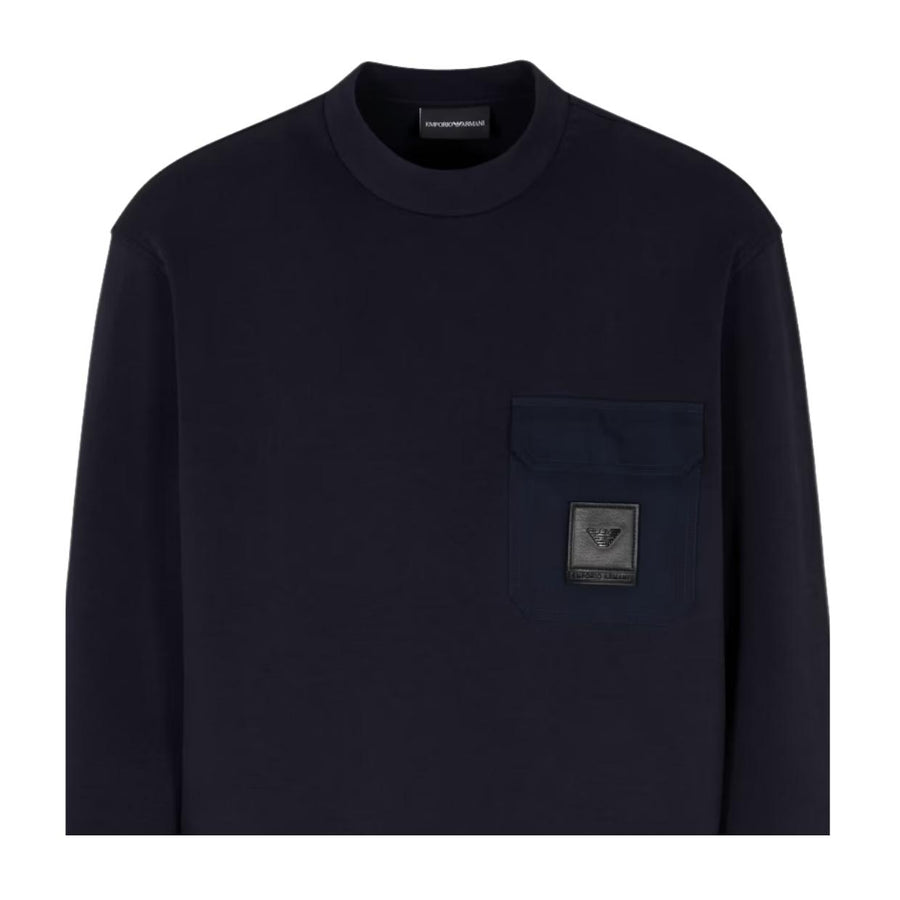 Emporio Armani Logo Patch Dark Navy Sweatshirt