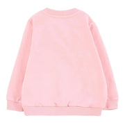 Moschino Baby Teddy Bear Logo Pink Crew Neck Sweatshirt