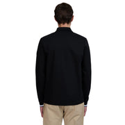 Sandbanks Silicone Zip Long Sleeve Black Polo Shirt