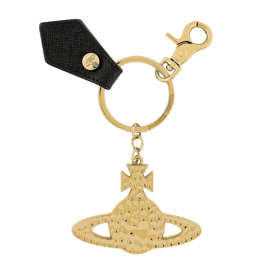 Vivienne Westwood Re-Vegan Hammered Orb Light Gold Keyring