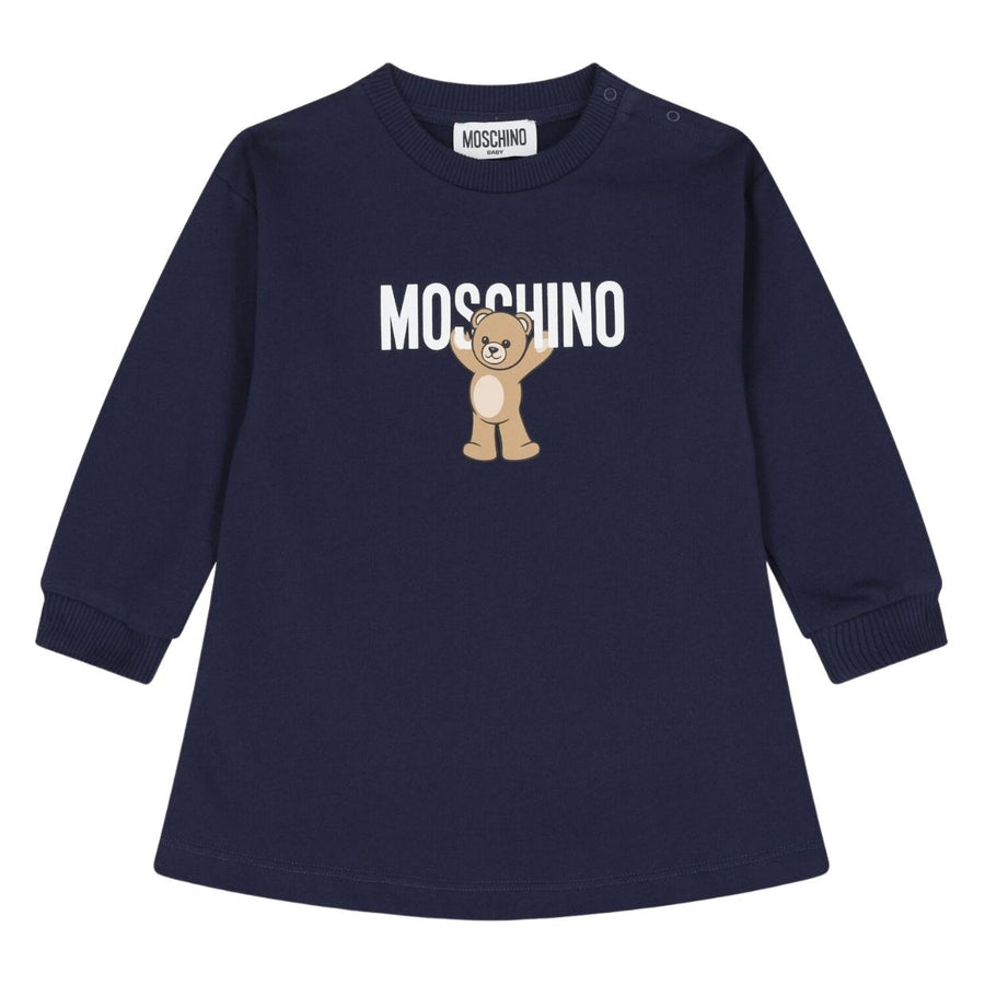 Moschino Baby Teddy Bear Navy Sweat Dress