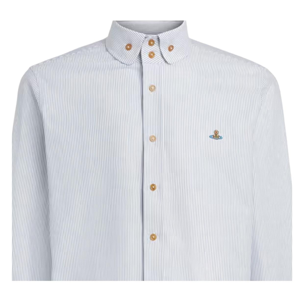 Vivienne Westwood Two Button Krall Ink Stripe Oxford Shirt