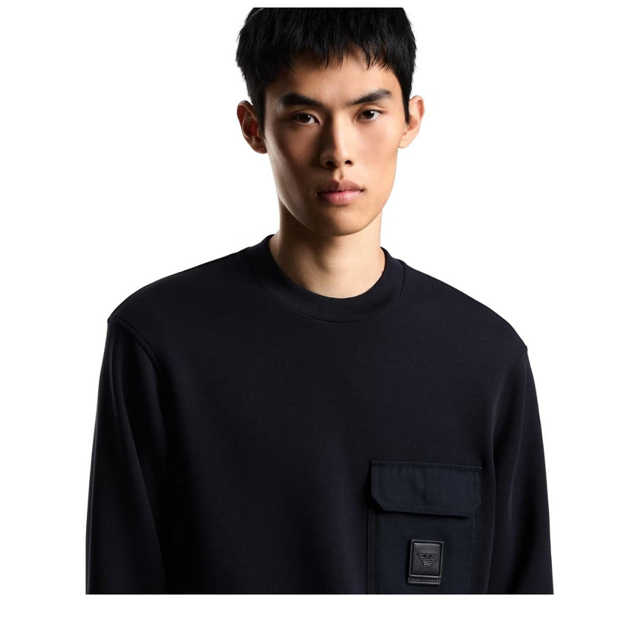 Emporio Armani Logo Patch Dark Navy Sweatshirt