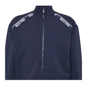 Moschino Underwear Logo Tape Navy Zip Sweatshirt