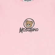 Moschino Baby Teddy Bear Cotton Jersey Pink T-Shirt