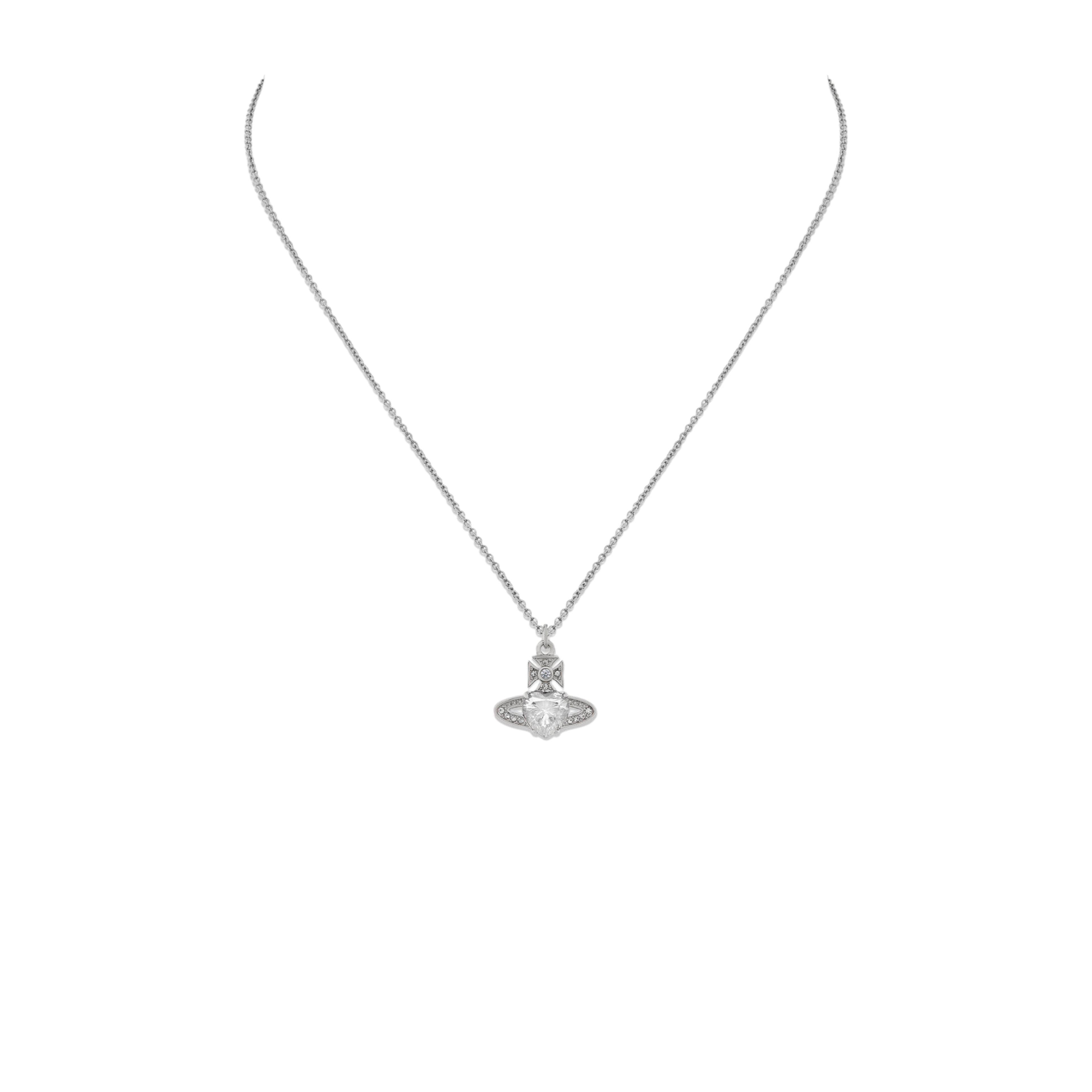 Vivienne Westwood Platinum White Ariella Pendant
