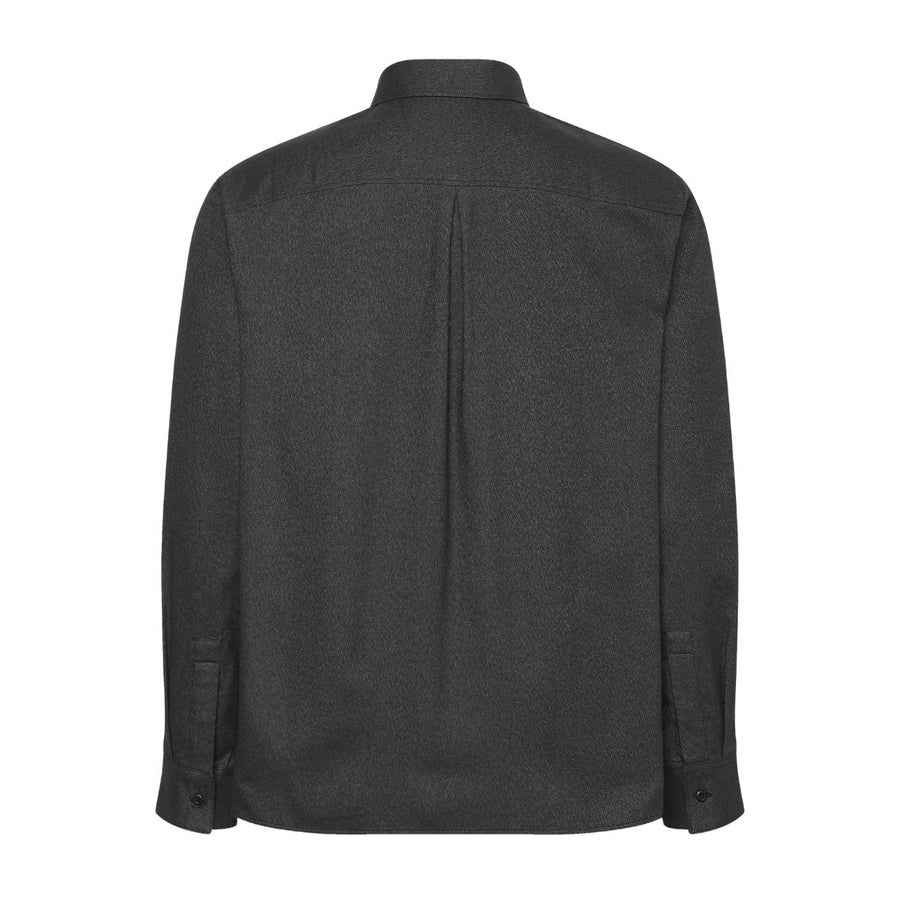 Calvin Klein Melange Flannel Easy Black Shirt