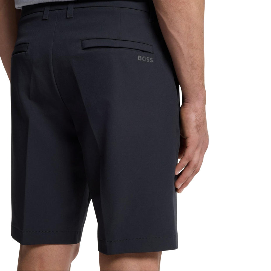 BOSS Slim Fit Stretch Fabric Commuter Navy Shorts