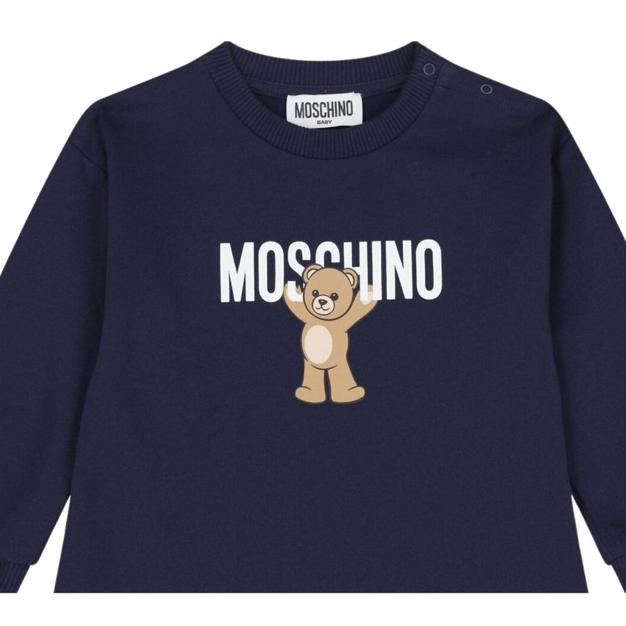 Moschino Baby Teddy Bear Navy Sweat Dress
