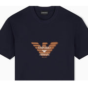 Emporio Armani Graffiti Eagle Logo Navy T-Shirt