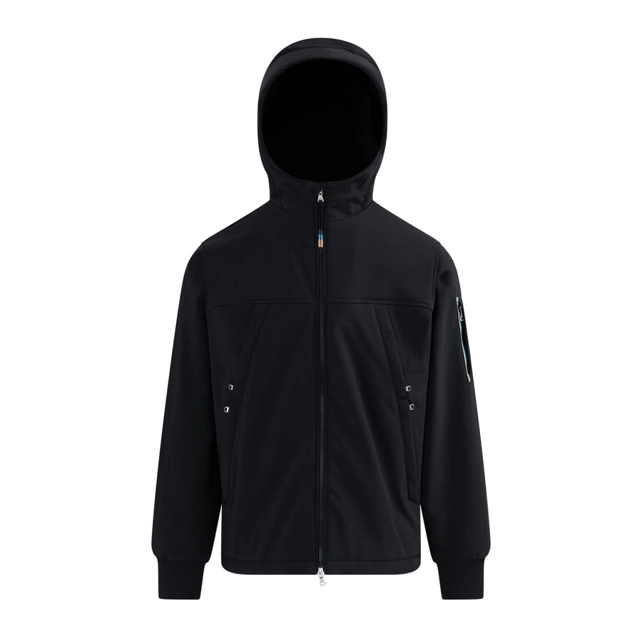 Sandbanks Softshell Hooded Black Jacket