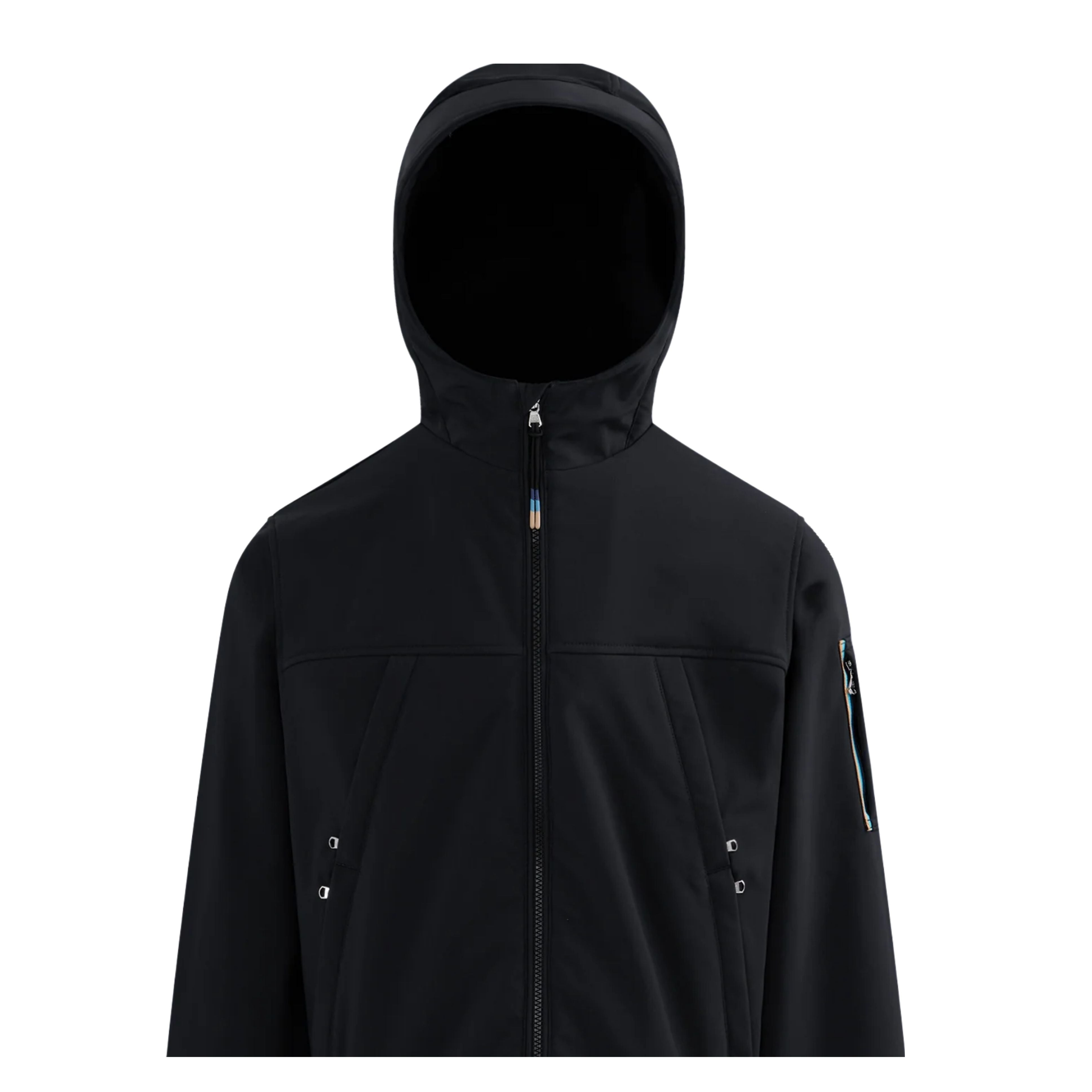 Sandbanks Softshell Hooded Black Jacket