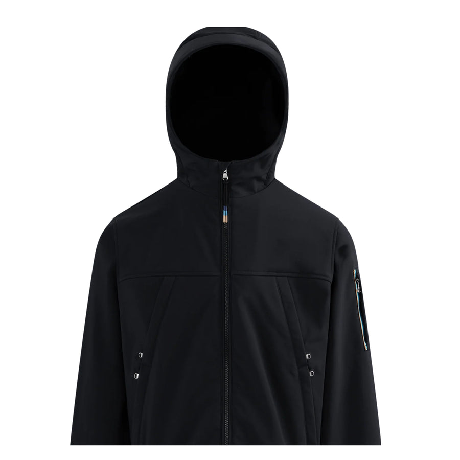 Sandbanks Softshell Hooded Black Jacket