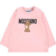 Moschino Baby Teddy Bear Pink Long Sleeve T-Shirt