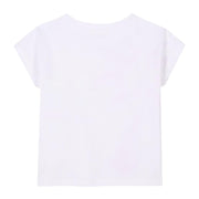Billieblush Kids Glittery Graphic White T-Shirt