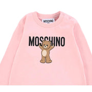 Moschino Baby Teddy Bear Pink Long Sleeve T-Shirt