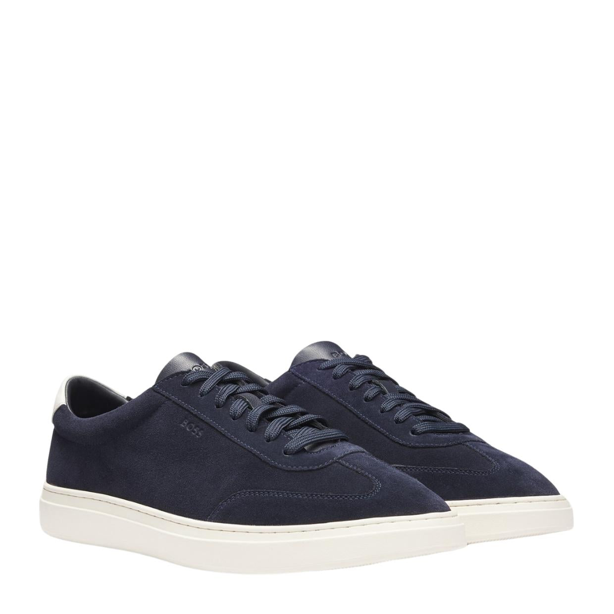 BOSS Kieran Dark Blue Suede Trainers