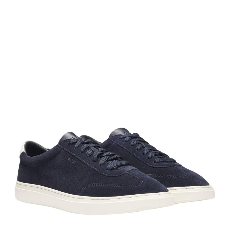 BOSS Kieran Dark Blue Suede Trainers