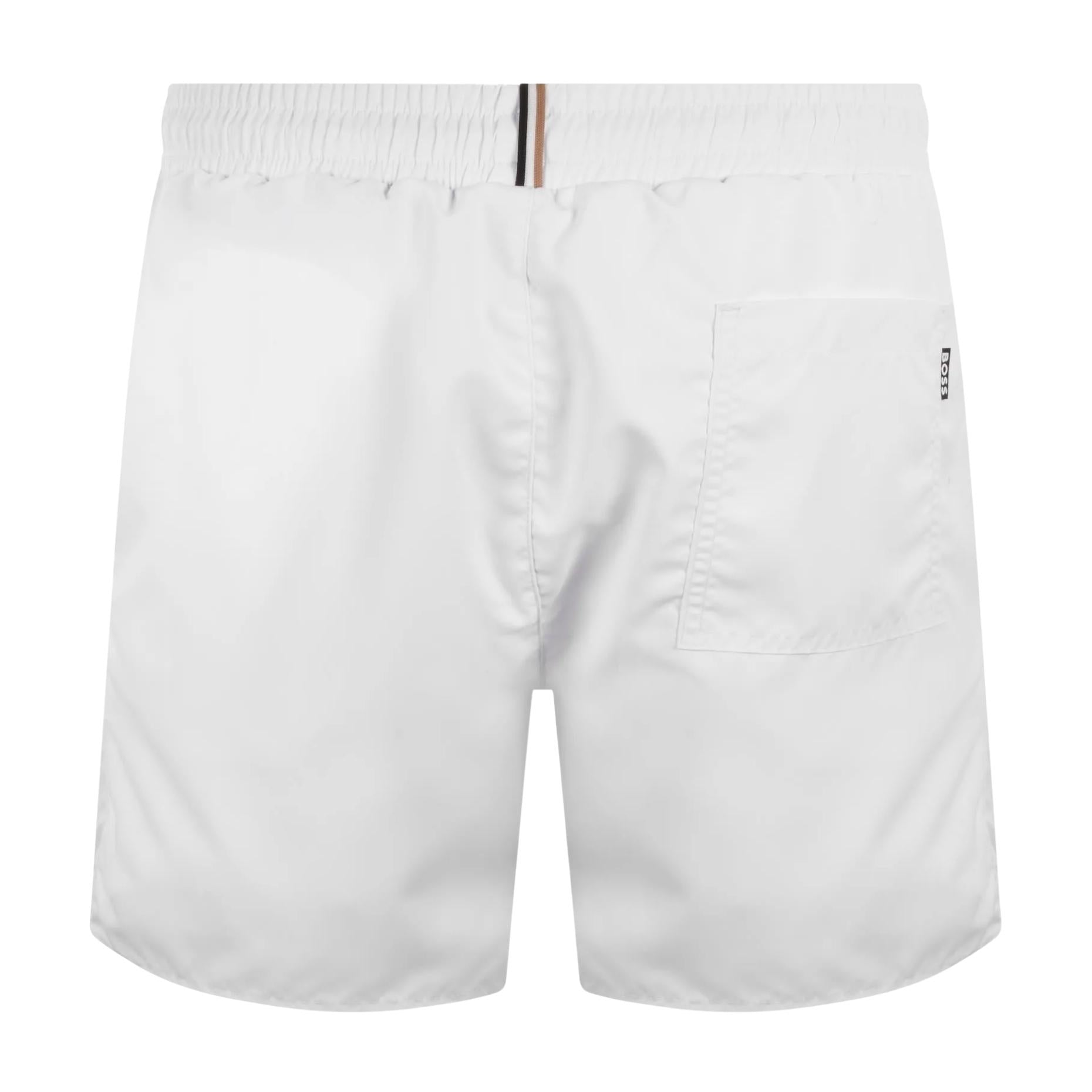 BOSS Swordfish White Swim Shorts