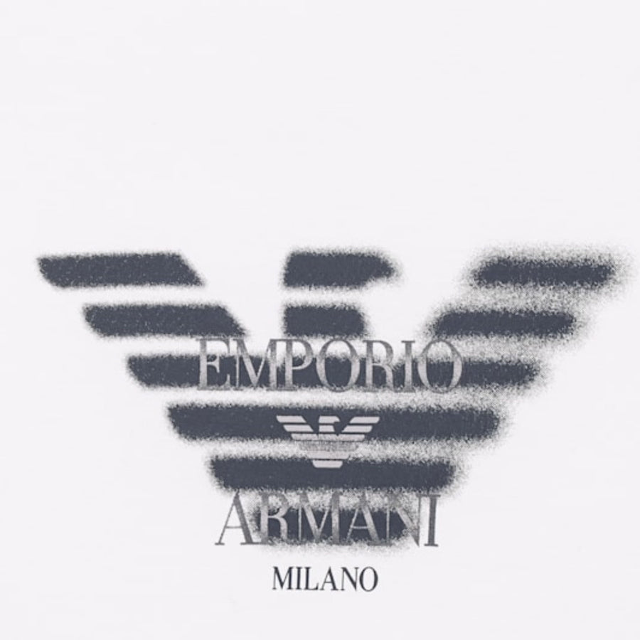 Emporio Armani Graffiti Eagle Logo White T-Shirt