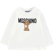 Moschino Baby Teddy Bear Ivory Long Sleeve T-Shirt