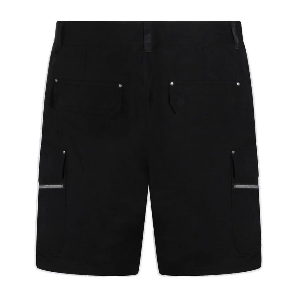 Moose Knuckles Brady Slick Black Cargo Shorts