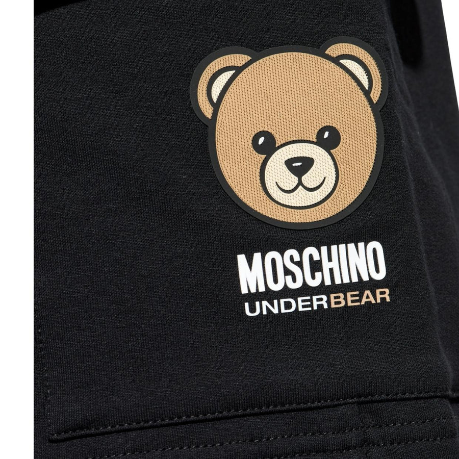 Moschino Underwear Bear Black Sweat Cargo Shorts