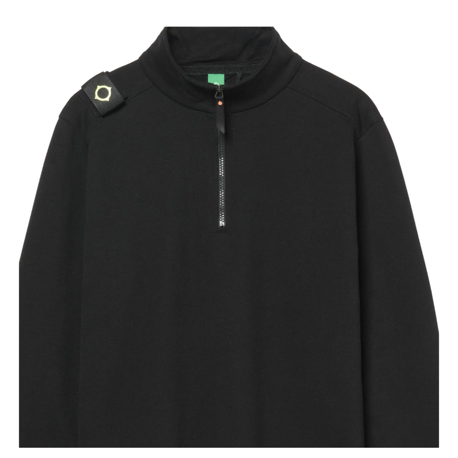 MA.STRUM Jet Black Training Half Zip Sweatshirt