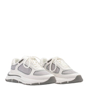 Mallet London Alton White Chrome Leather Trainers