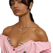 Vivienne Westwood Platinum White Ariella Pendant