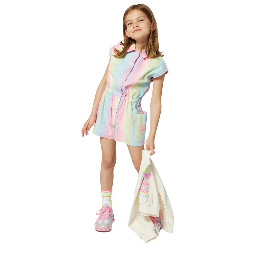 Billieblush Kids Multicoloured Stripe Playsuit