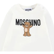 Moschino Baby Teddy Bear Ivory Long Sleeve T-Shirt