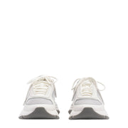 Mallet London Alton White Chrome Leather Trainers