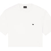 Emporio Armani 3D Eagle Embroidery White T-Shirt