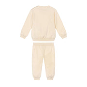 Moschino Baby Teddy Bear Logo Beige Tracksuit Set