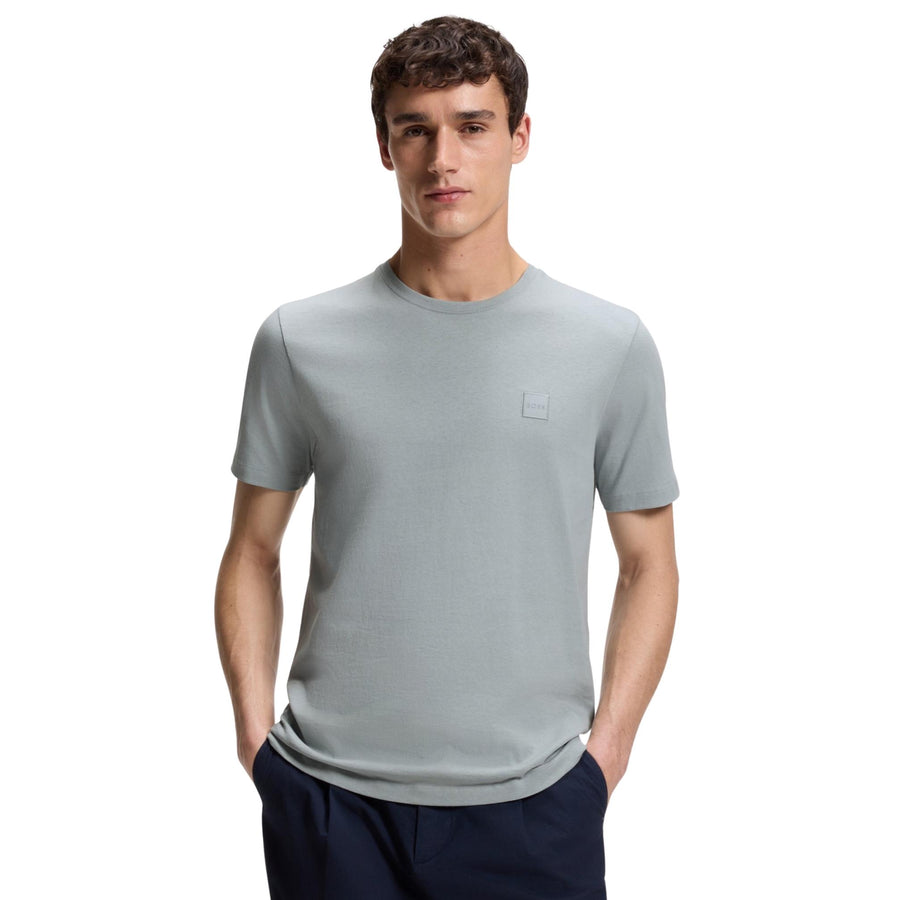 BOSS Logo Patch Tales Light Grey T-Shirt