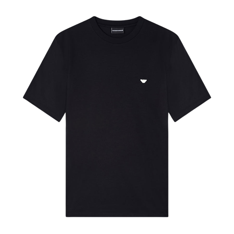 Emporio Armani 3D Eagle Embroidery Black T-Shirt