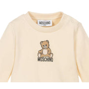 Moschino Baby Teddy Bear Logo Beige Tracksuit Set